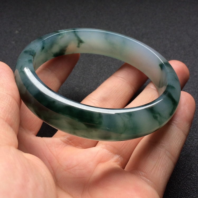 （超值推荐）冰种飘花手镯（57.9mm）