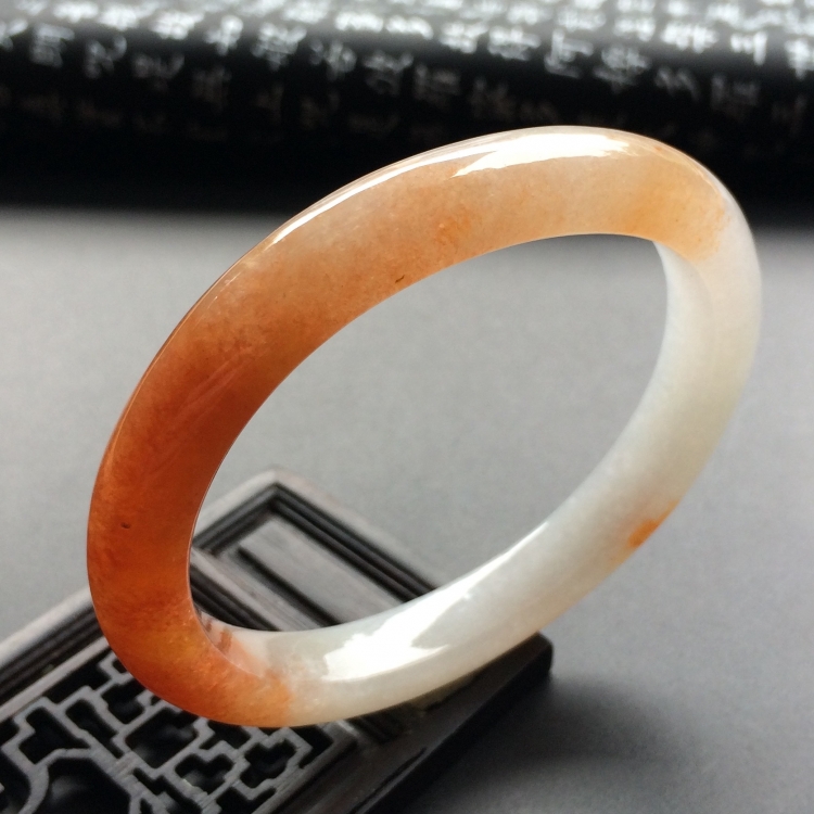 （超值推荐）糯冰种红黄翡贵妃镯（55.6mm-49mm）