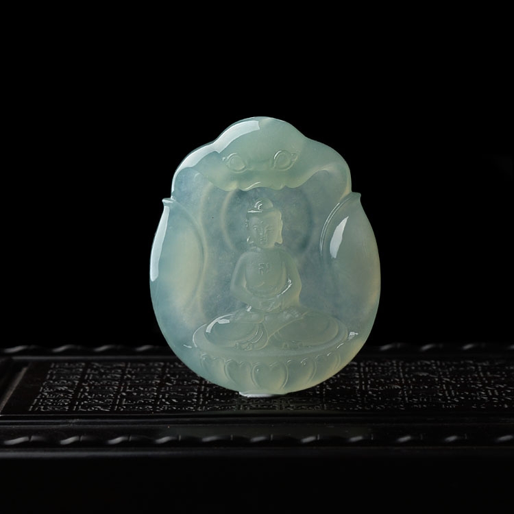 （超值推荐）冰种晴水释迦牟尼挂件（一对）