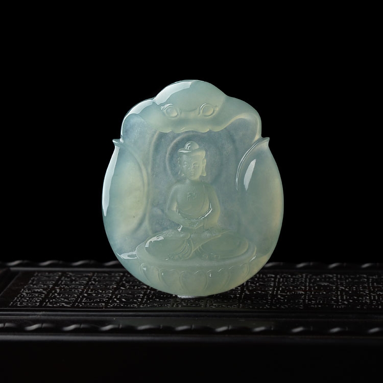 （超值推荐）冰种晴水释迦牟尼挂件（一对）
