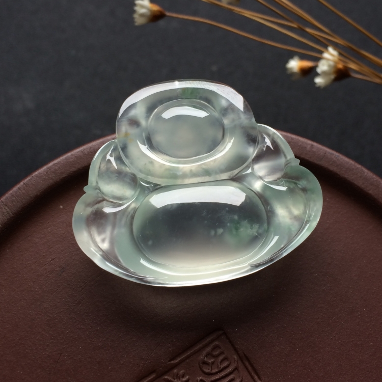 （超值推荐）冰种飘花玉佛挂件