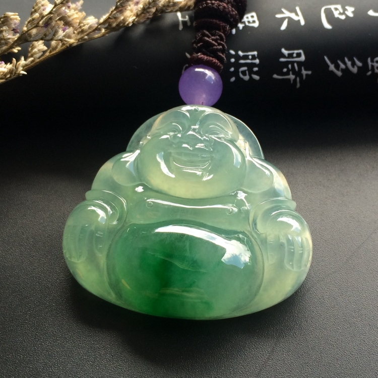（超值推荐）冰种飘翠玉佛挂件