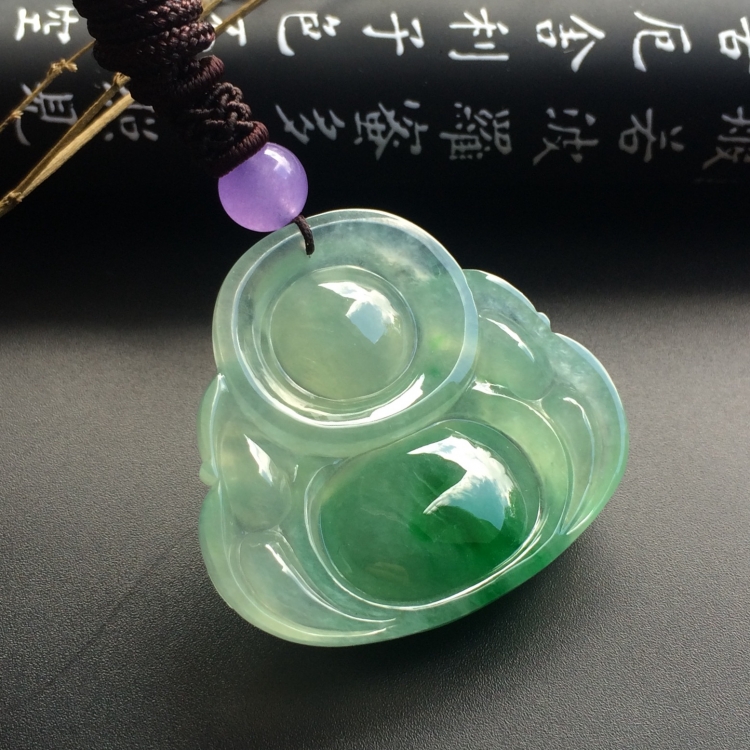 （超值推荐）冰种飘翠玉佛挂件