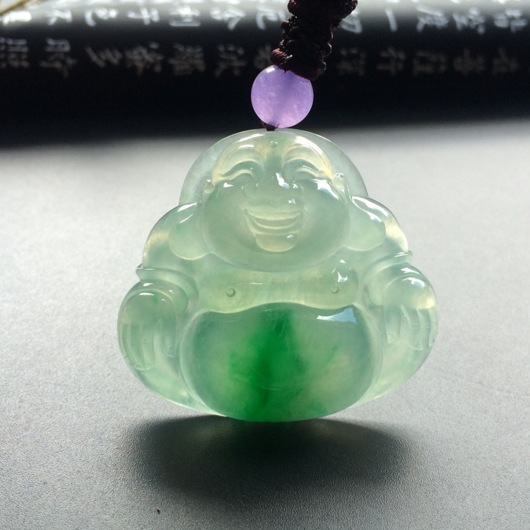 （超值推荐）冰种飘翠玉佛挂件