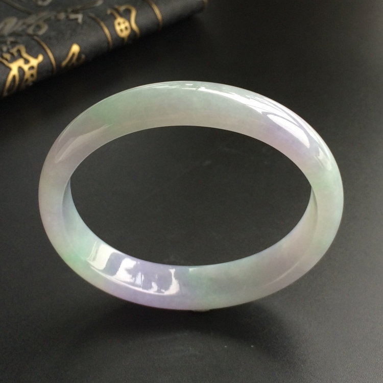 (超值推荐)糯冰种晴水紫罗兰贵妃镯(54.6mm-47.6mm)