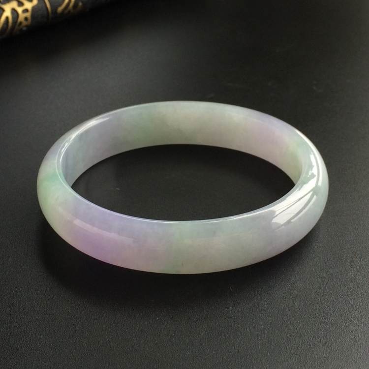 (超值推荐)糯冰种晴水紫罗兰贵妃镯(54.6mm-47.6mm)