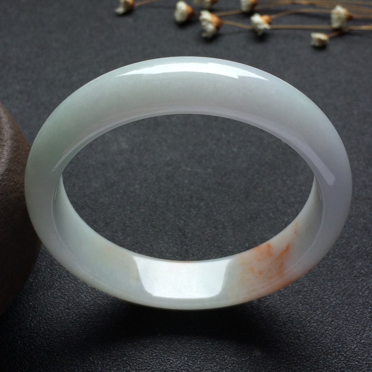 （超值推荐）糯冰种红黄翡手镯（56.8mm）