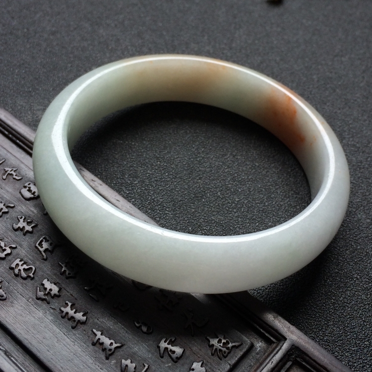 （超值推荐）糯冰种红黄翡手镯（56.8mm）