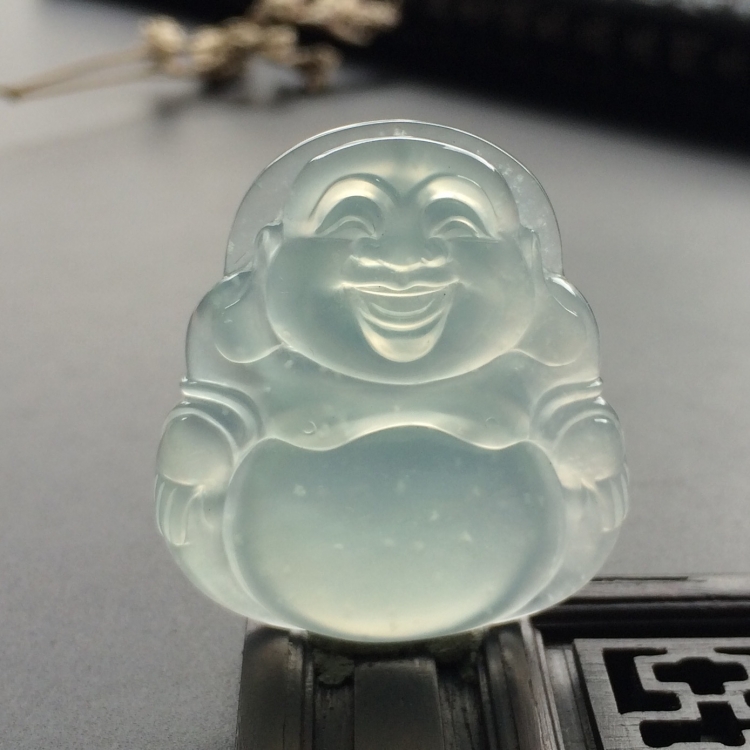（超值推荐）冰种淡晴水玉佛挂件