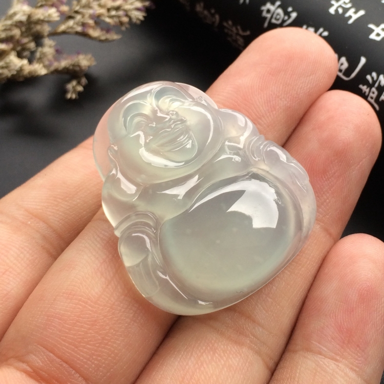 （超值推荐）冰种淡晴水玉佛挂件