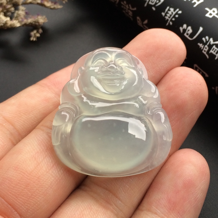 （超值推荐）冰种淡晴水玉佛挂件