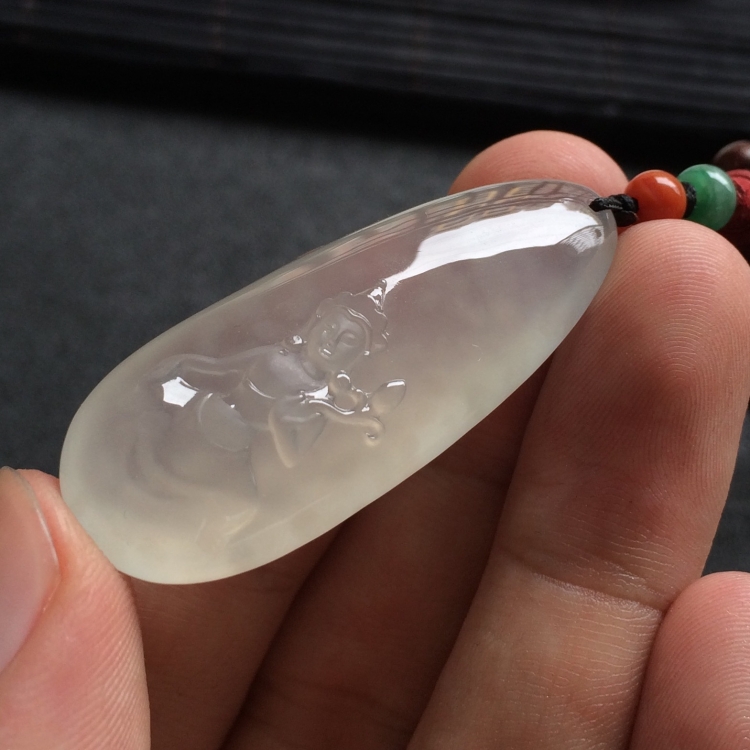 （超值推荐）冰种晴水白度母挂件