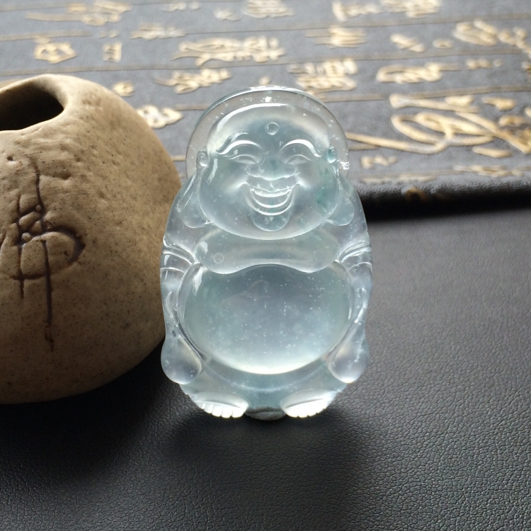 (超值推荐)冰种淡晴水站佛挂件