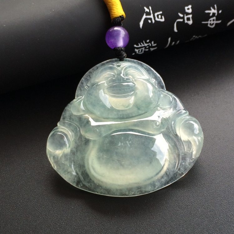 （超值推荐）冰种淡晴水玉佛挂件