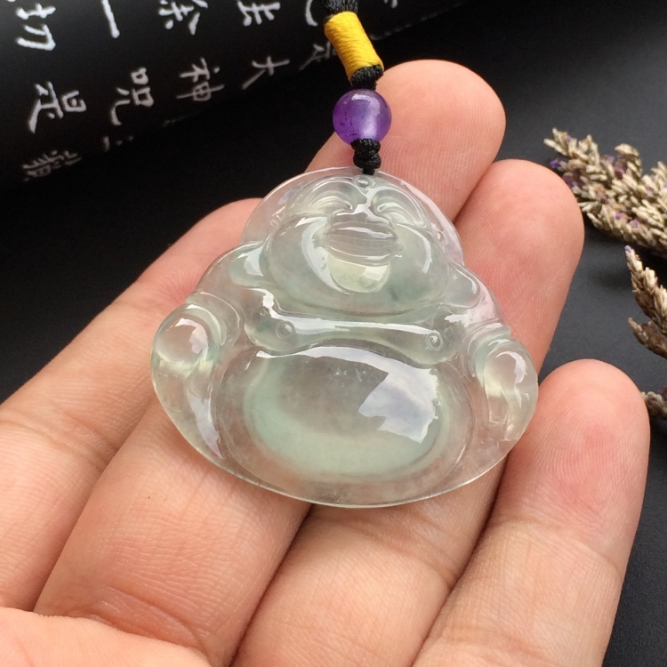 （超值推荐）冰种淡晴水玉佛挂件