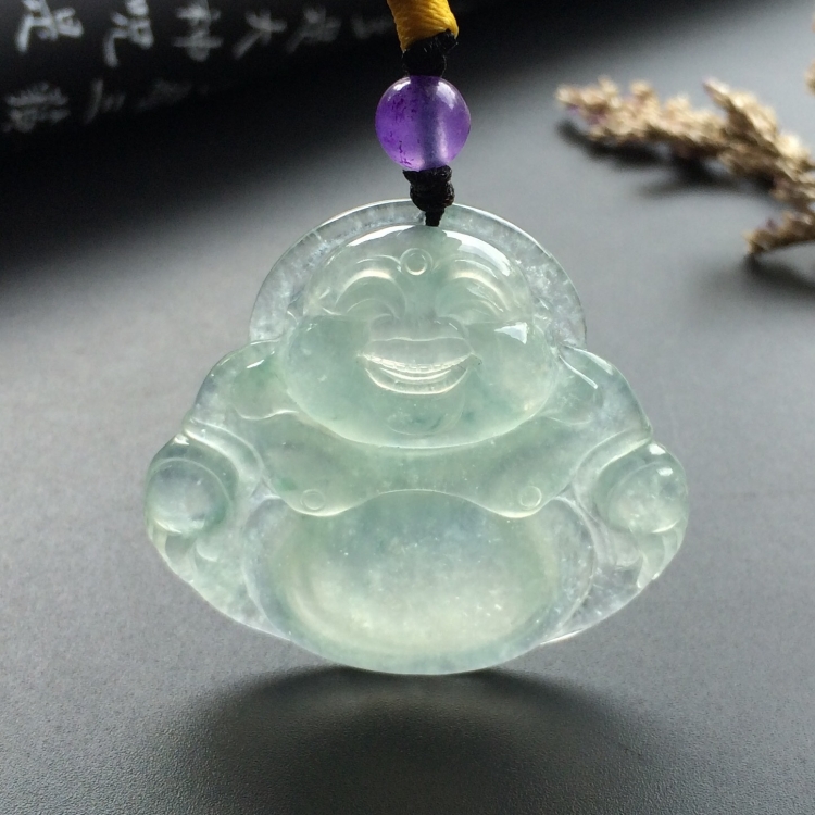 （超值推荐）冰种淡晴水玉佛挂件