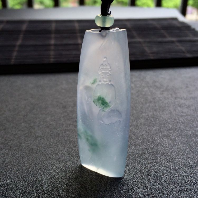 （超值推荐）冰种飘花观音挂件
