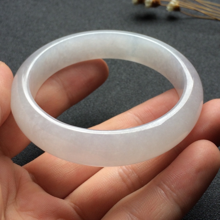 （超值推荐）糯冰种淡紫罗兰手镯（54.4mm）