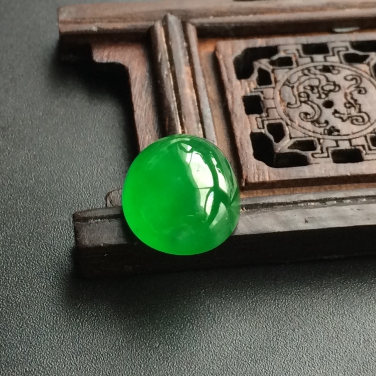 (超值推荐)冰种阳绿戒面