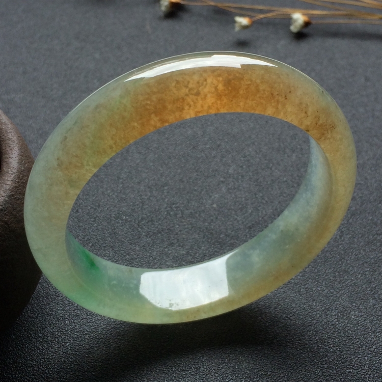 （超值推荐）冰种三彩手镯（57.5mm）