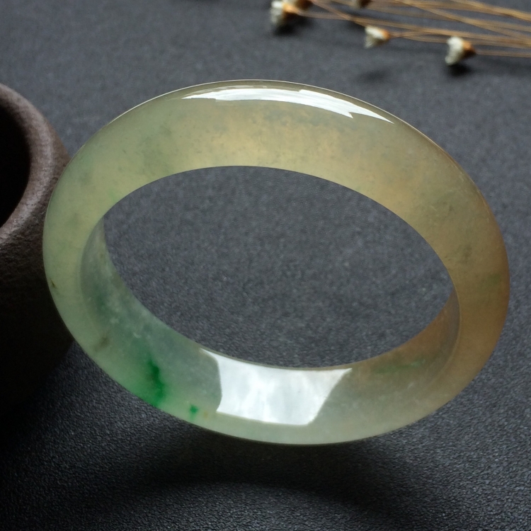 （超值推荐）冰种三彩手镯（57.5mm）