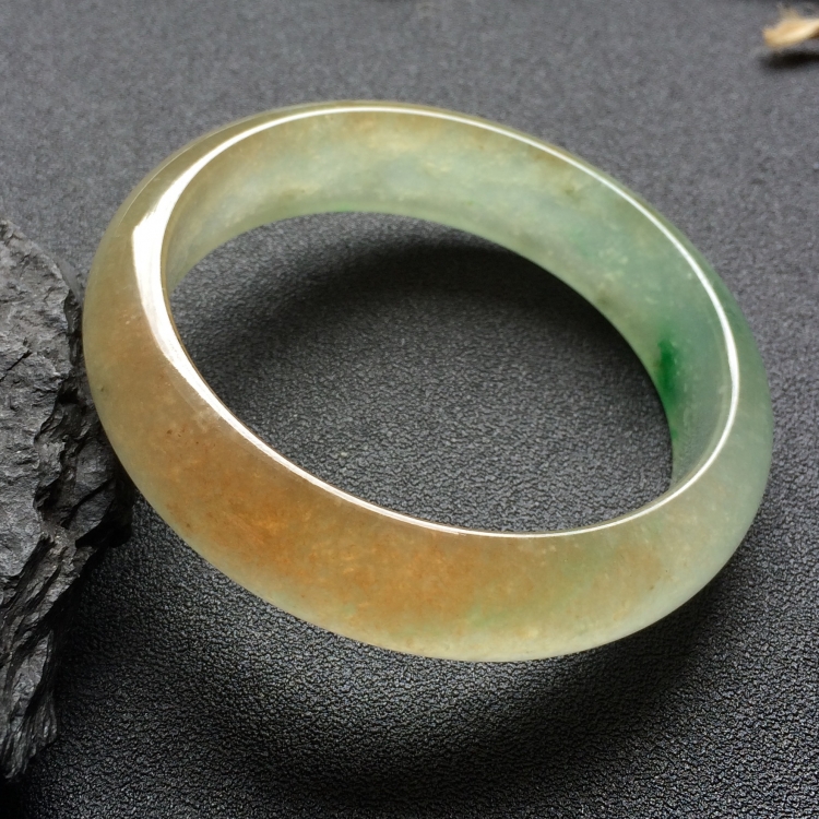 （超值推荐）冰种三彩手镯（57.5mm）