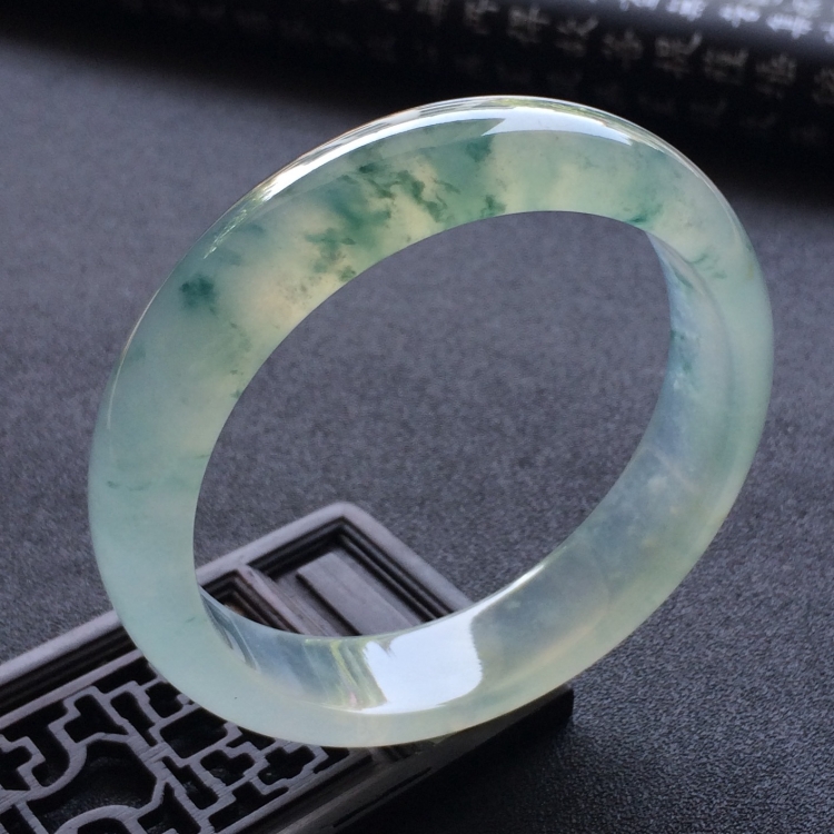 （超值推荐）冰种飘花手镯（57.4mm）