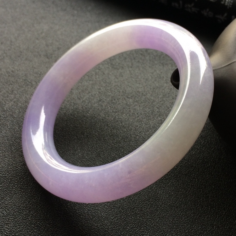 （超值推荐）糯冰种紫罗兰圆条手镯（56.3mm）