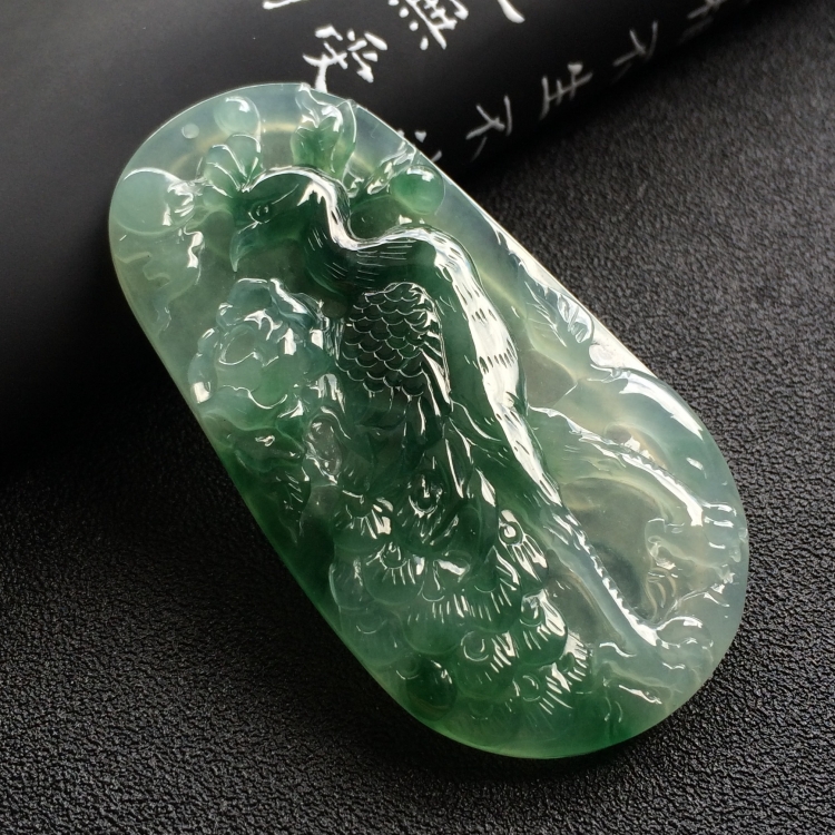 （超值推荐）冰种飘花雀之灵挂件