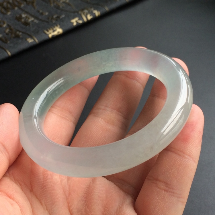 (超值推荐)冰种晴水圆条手镯(53.6mm)