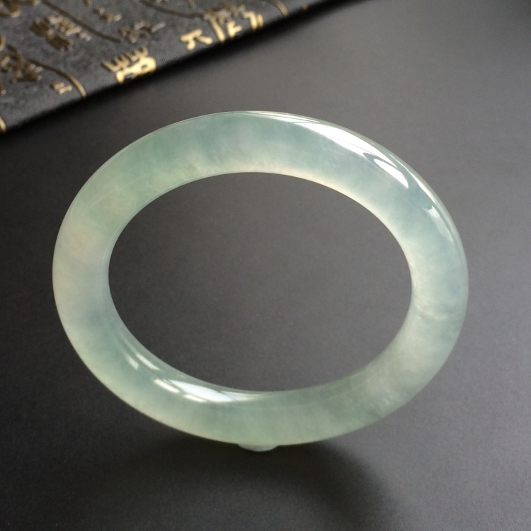 (超值推荐)冰种晴水圆条手镯(54.3mm)