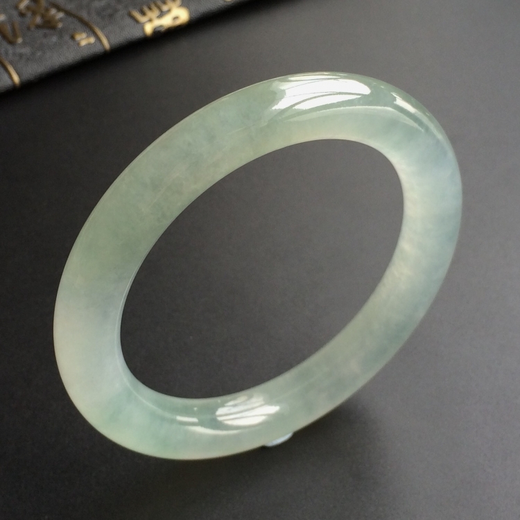(超值推荐)冰种晴水圆条手镯(54.3mm)