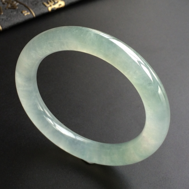 (超值推荐)冰种晴水圆条手镯(54.3mm)