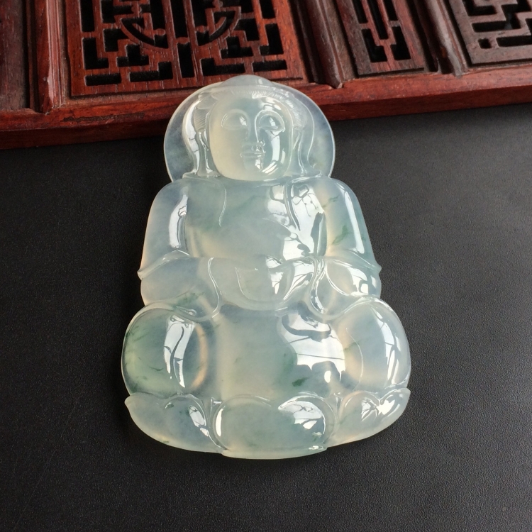 (超值推荐)冰种飘花观音挂件
