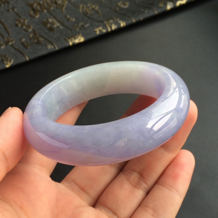 (超值推荐)糯冰种紫罗兰手镯(53.4mm)