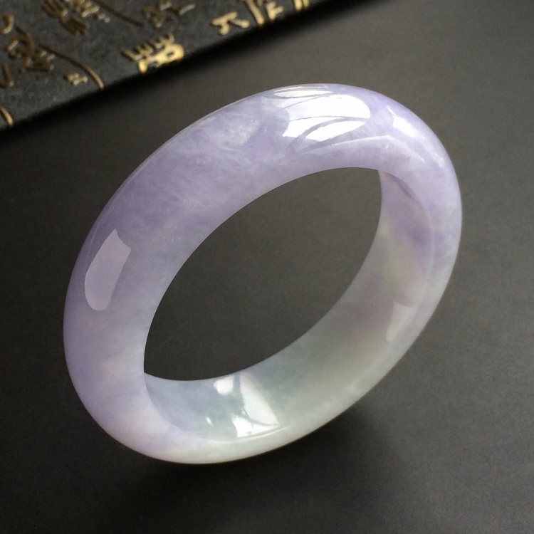 (超值推荐)糯冰种紫罗兰手镯(53.4mm)
