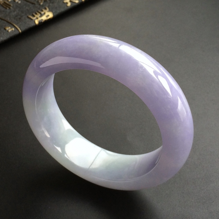 (超值推荐)糯冰种紫罗兰手镯(53.4mm)