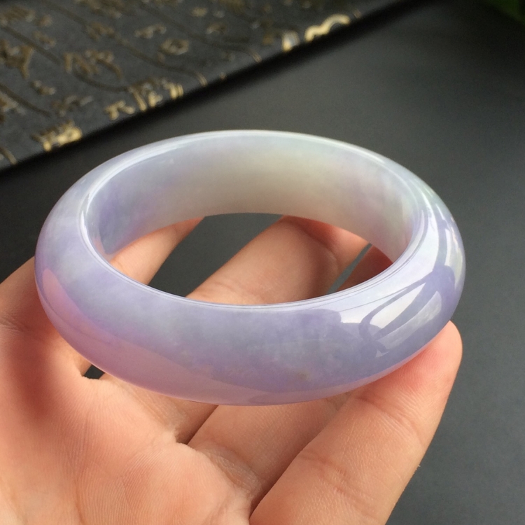 (超值推荐)糯冰种紫罗兰手镯(53.4mm)