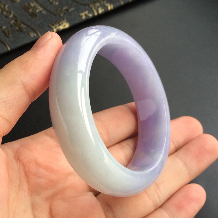 (超值推荐)糯冰种紫罗兰手镯(53.4mm)