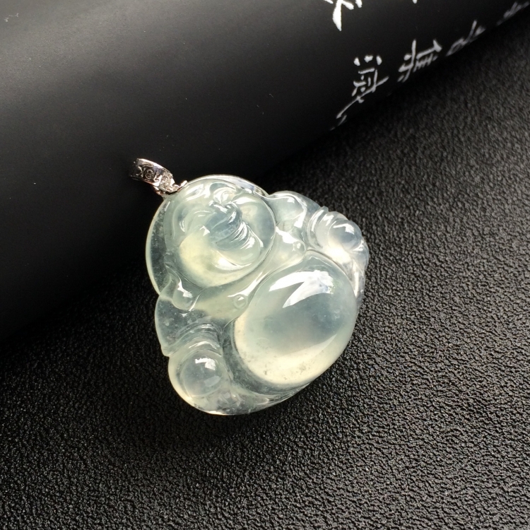 （超值推荐）冰种淡晴水玉佛挂件