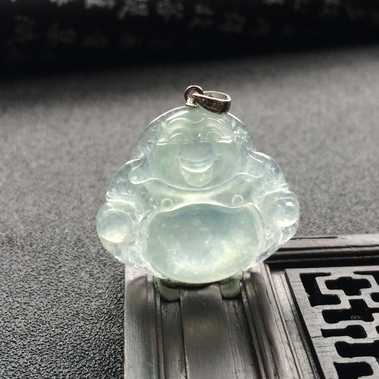 （超值推荐）冰种淡晴水玉佛挂件