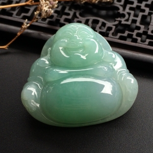 糯冰种晴水玉佛挂件