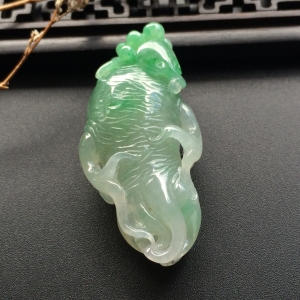 （超值推荐）糯冰种飘翠人生如意挂件