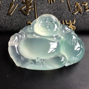 (超值推荐)冰种晴水布袋佛挂件