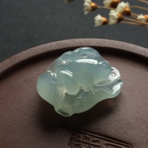 （超值推荐）冰种淡晴水平步青云挂件