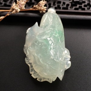 （超值推荐）冰种淡晴水白菜挂件