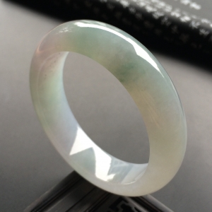 （超值推荐）糯冰种晴水淡紫罗兰手镯（55.7mm）