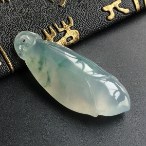 (超值推荐)冰种飘花玉兰花挂件