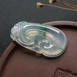 （超值推荐）冰种飘花如意挂件