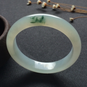 （超值推荐）糯冰种飘花手镯（57.5mm）